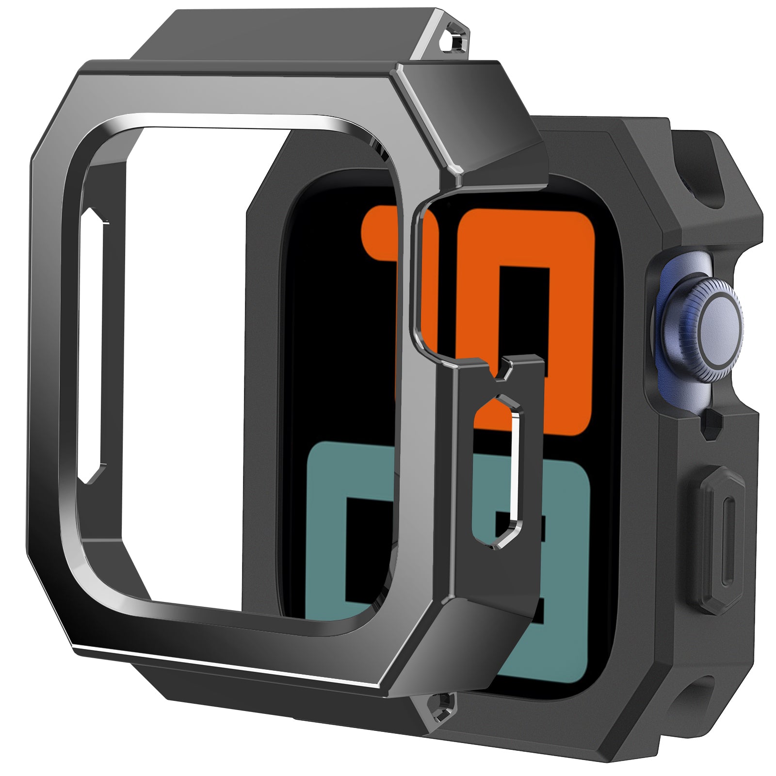 AHASTYLE WA15 Hard Case for Apple Watch Series 6 5 4 SE (2022) SE 44mm Rugged Stainless Steel Watch Case Protector Cover AHASTYLE WA15 Hard Case for Apple Watch Series 6 5 4 SE (2022) SE 44mm Rugged Stainless Steel Watch Case Protector Cover